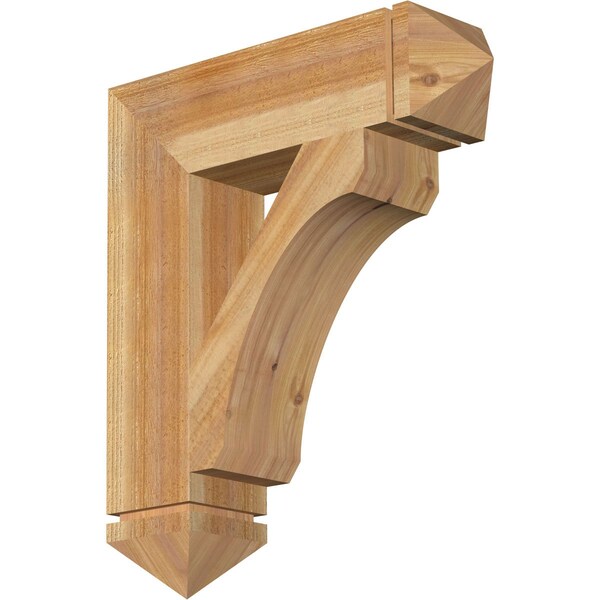 Ekena Millwork Legacy Arts & Crafts Rough Sawn Bracket, Western Red Cedar, 6"W x 24"D x 28"H BKT06X24X28LEC03RWR - main